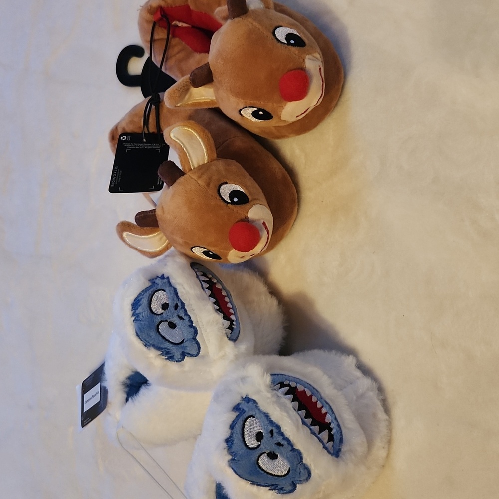 Holiday, Christmas, Rudolph The Red Nose Reindeer Youth 5/6, Slippers Set